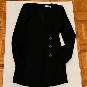 Elegant Vest Style Black Dress